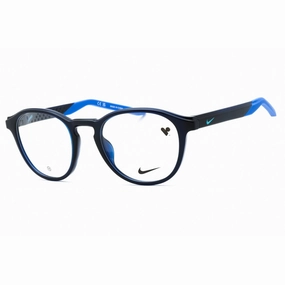 Nike Men's Eyeglasses - Midnight Navy Injected Propionate Round Frame | NIKE 7274 410