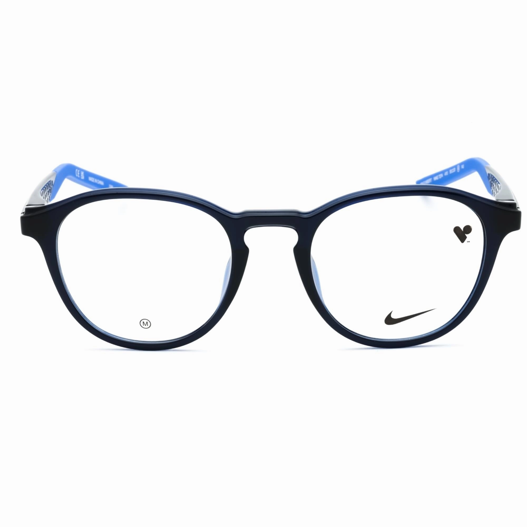 Nike Men's Eyeglasses - Midnight Navy Injected Propionate Round Frame | NIKE 7274 410