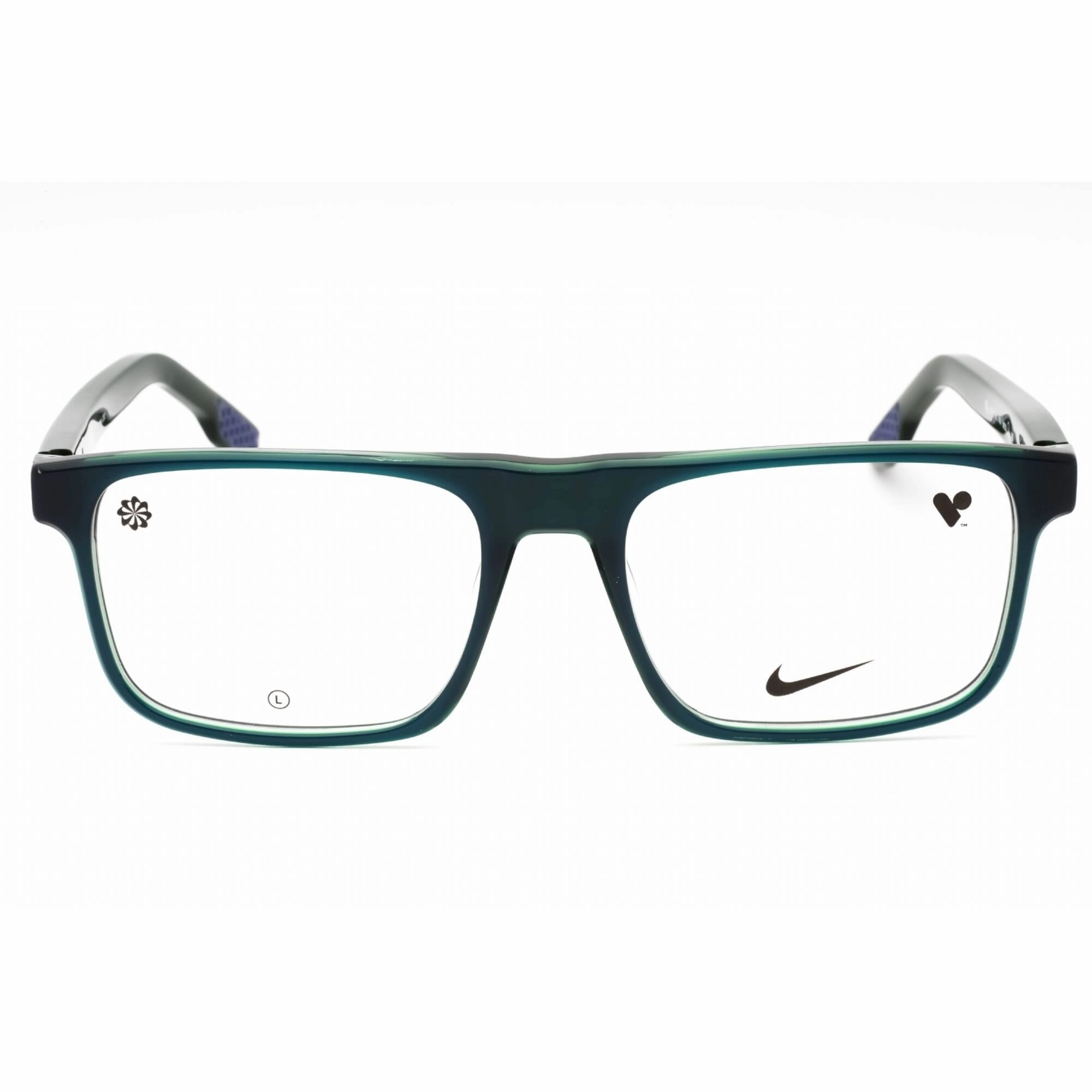 Nike Men's Eyeglasses - Navy Tri-Laminate Acetate Rectangular Frame | NIKE 7161 414