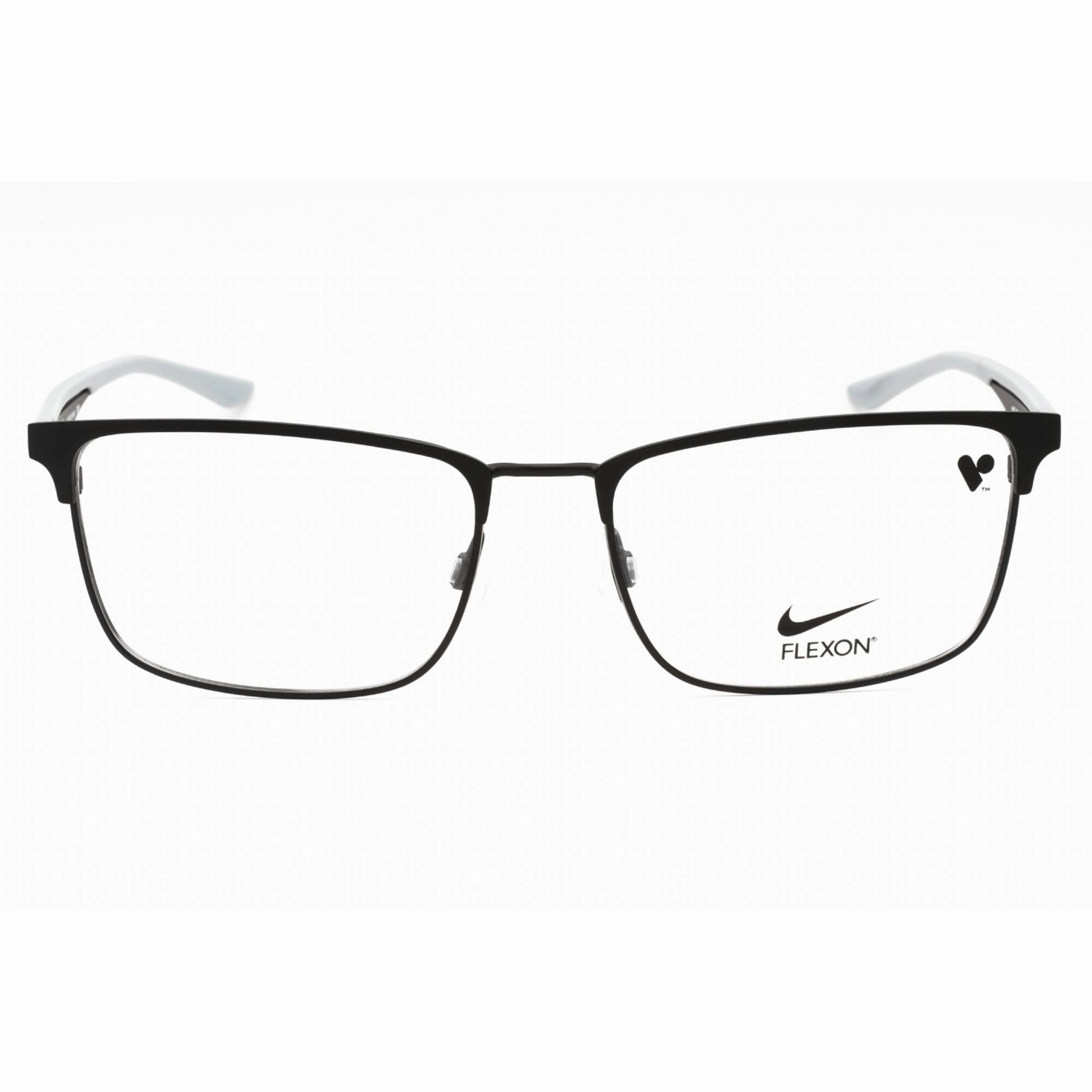 Nike Men's Eyeglasses - Satin Black/Wolf Grey Metal Rectangular Frame | NIKE 4314 002