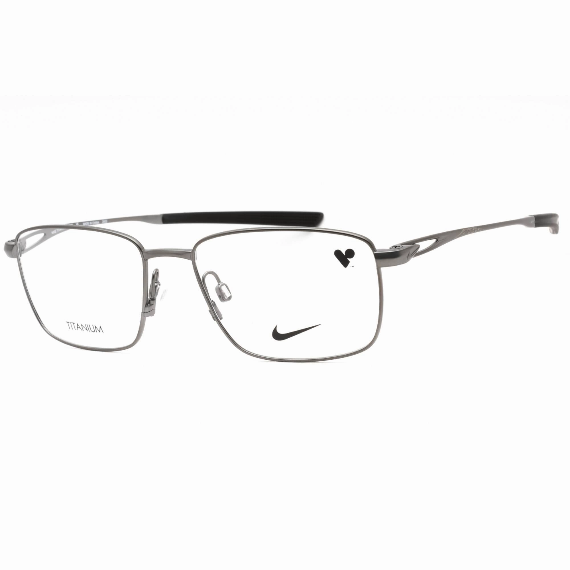 Nike Men's Eyeglasses - Satin Gunmetal Titanium Rectangular Frame | NIKE 6046 070