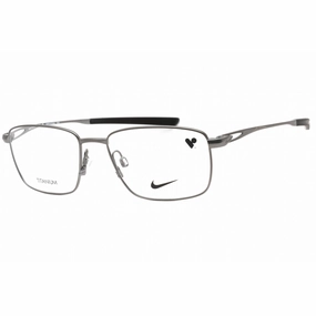 Nike Men's Eyeglasses - Satin Gunmetal Titanium Rectangular Frame | NIKE 6046 070
