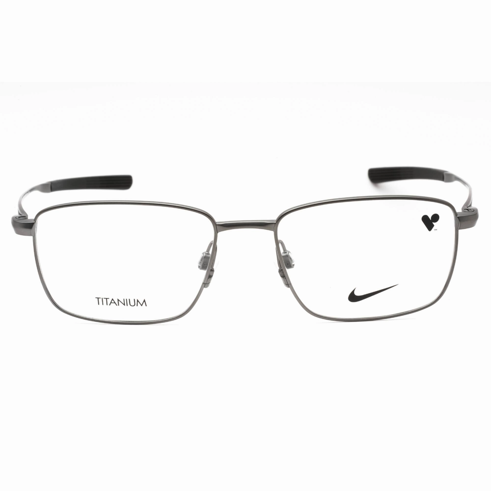 Nike Men's Eyeglasses - Satin Gunmetal Titanium Rectangular Frame | NIKE 6046 070