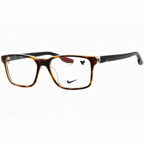 Nike Men's Eyeglasses - Tortoise/Crystal Smoke Full Rim Acetate Frame | NIKE 7160 242