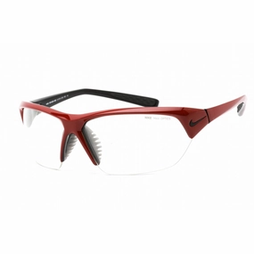 Nike Men's Sunglasses - Half Rim White Plastic Wraparound Shape Frame | SKYLON ACE 601