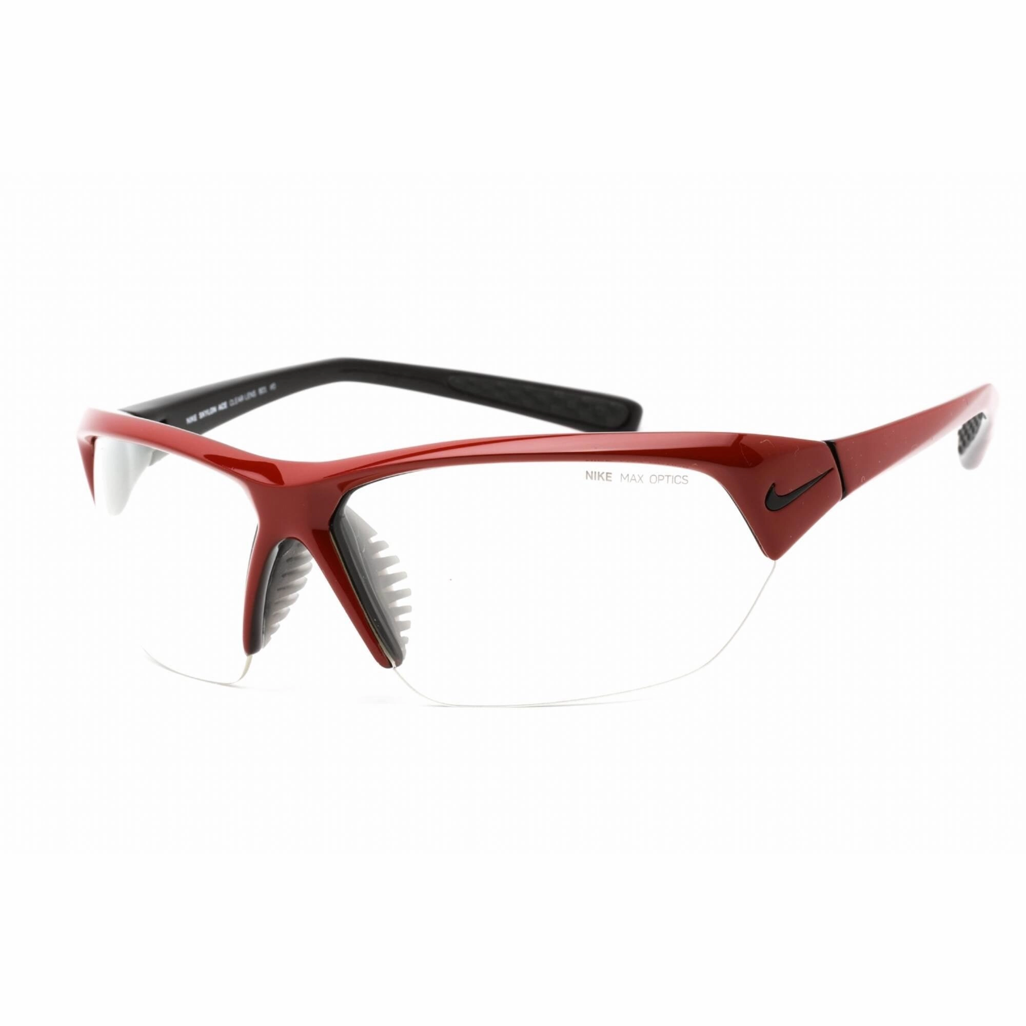Nike Men's Sunglasses - Half Rim White Plastic Wraparound Shape Frame | SKYLON ACE 601