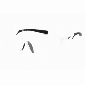 Nike Men's Sunglasses - White/Black Sport Wraparound Half Rim Frame | RUN X2 D 101