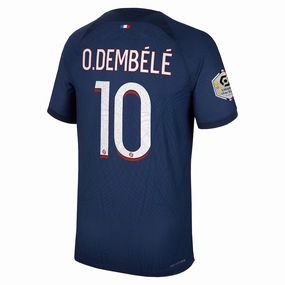 Nike Paris Saint-Germain Authentic Match Ousmane Dembele Home Jersey w/ Ligue 1 Champion Patch 23/24 (Midnight Navy)
