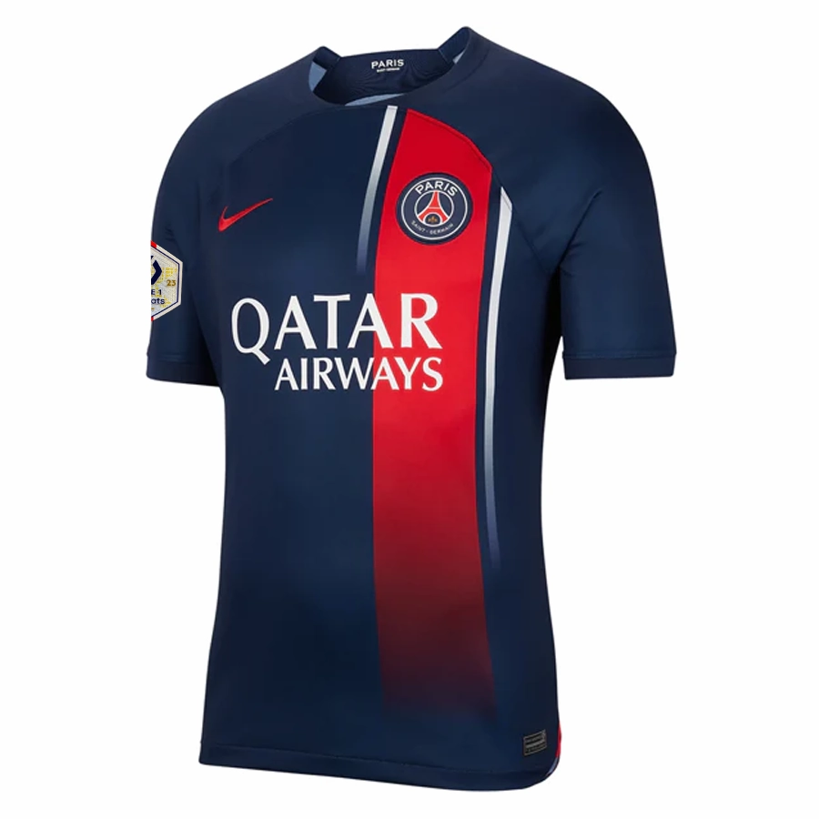 Nike Paris Saint-Germain Carlos Soler Home Jersey w/ Ligue 1 Champions Patch 23/24 (Midnight Navy)