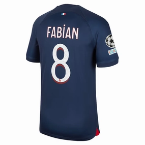 Nike Paris Saint-Germain Fabian Ruiz Home Jersey w/ Champions League Patches 23/24 (Midnight Navy)