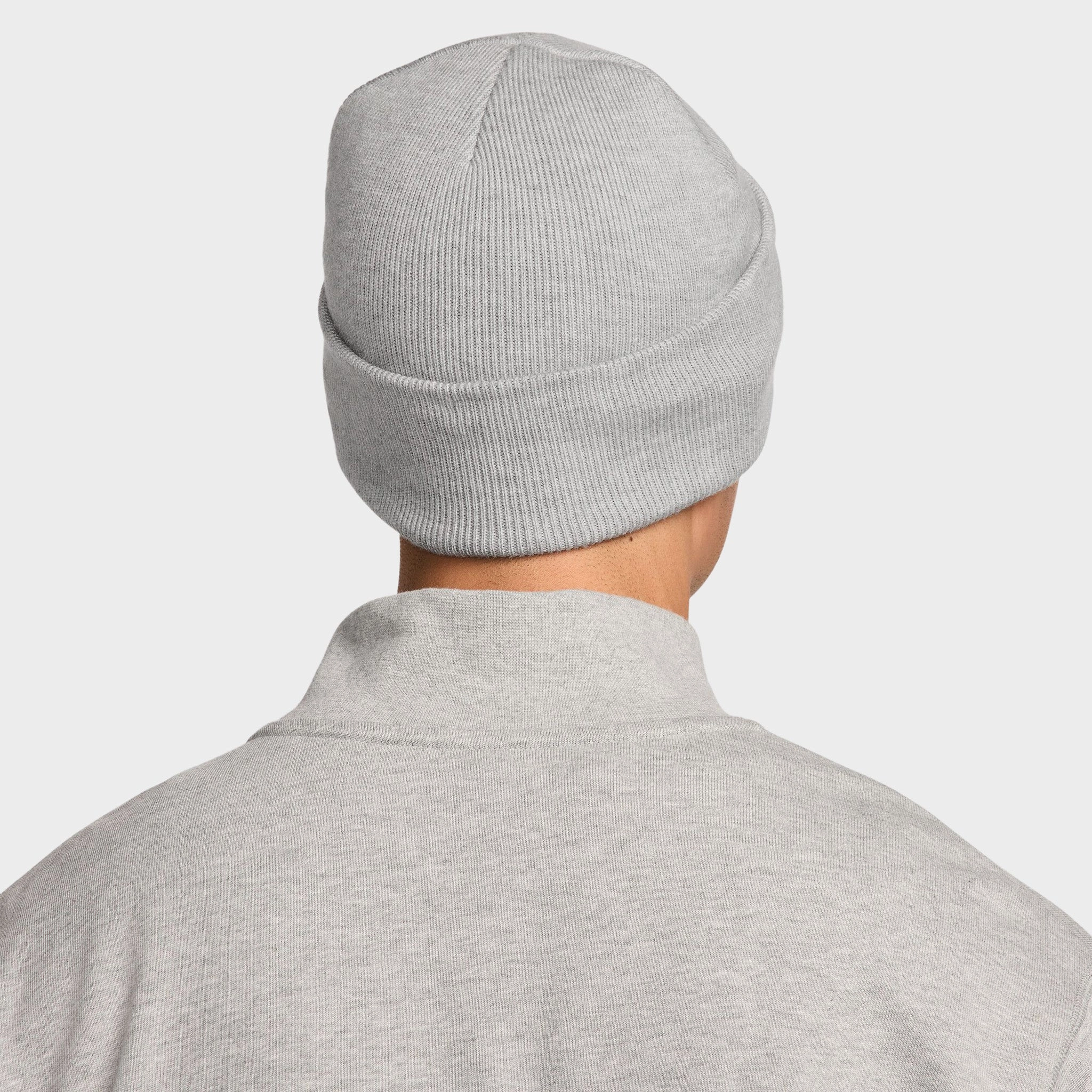 Nike Peak Swoosh Beanie Grey Heather / White
