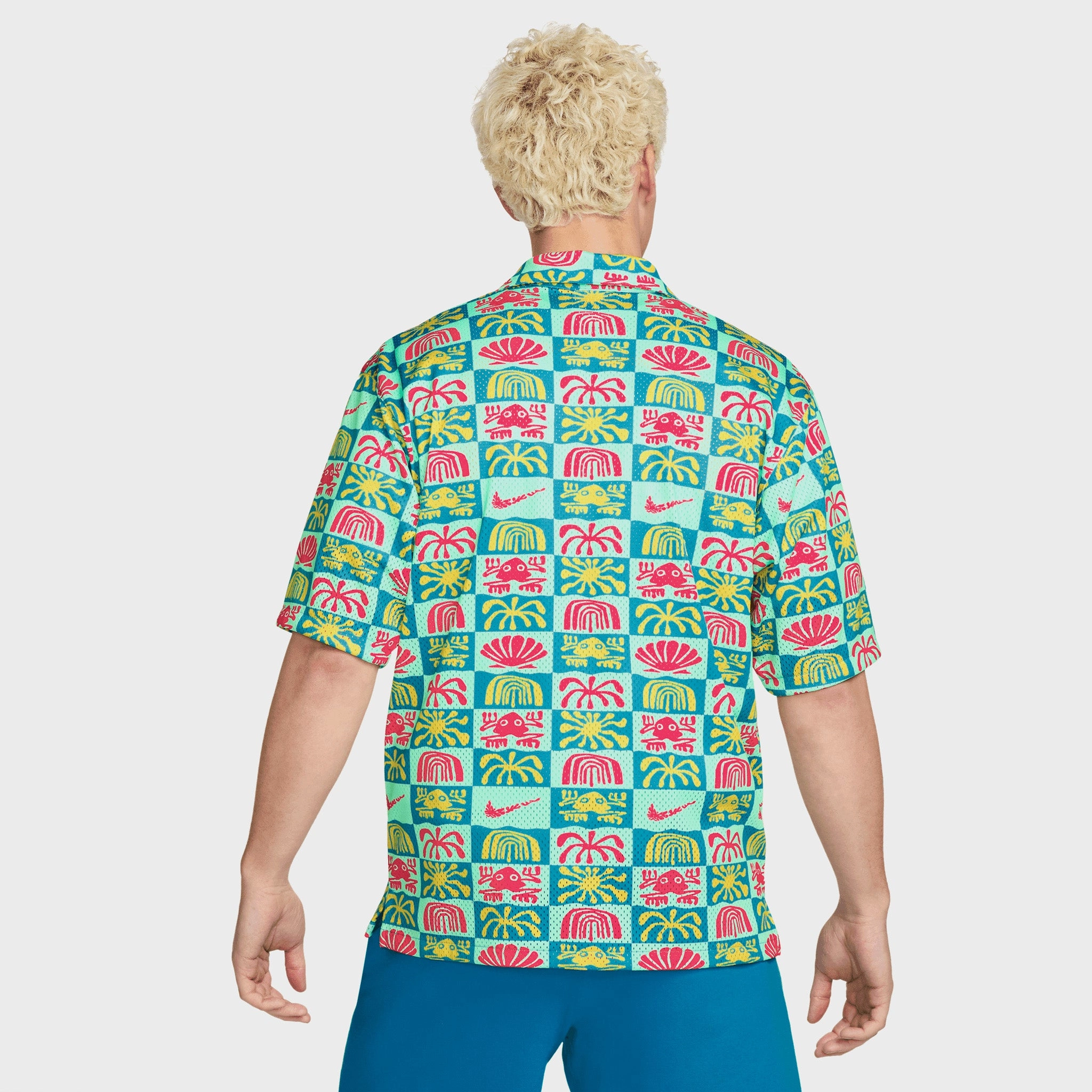 Nike Spring Break Button Up Shirt Laser Blue / Mint Foam