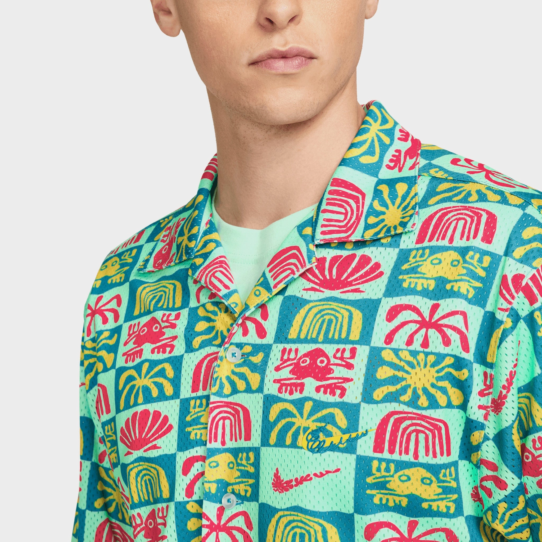 Nike Spring Break Button Up Shirt Laser Blue / Mint Foam