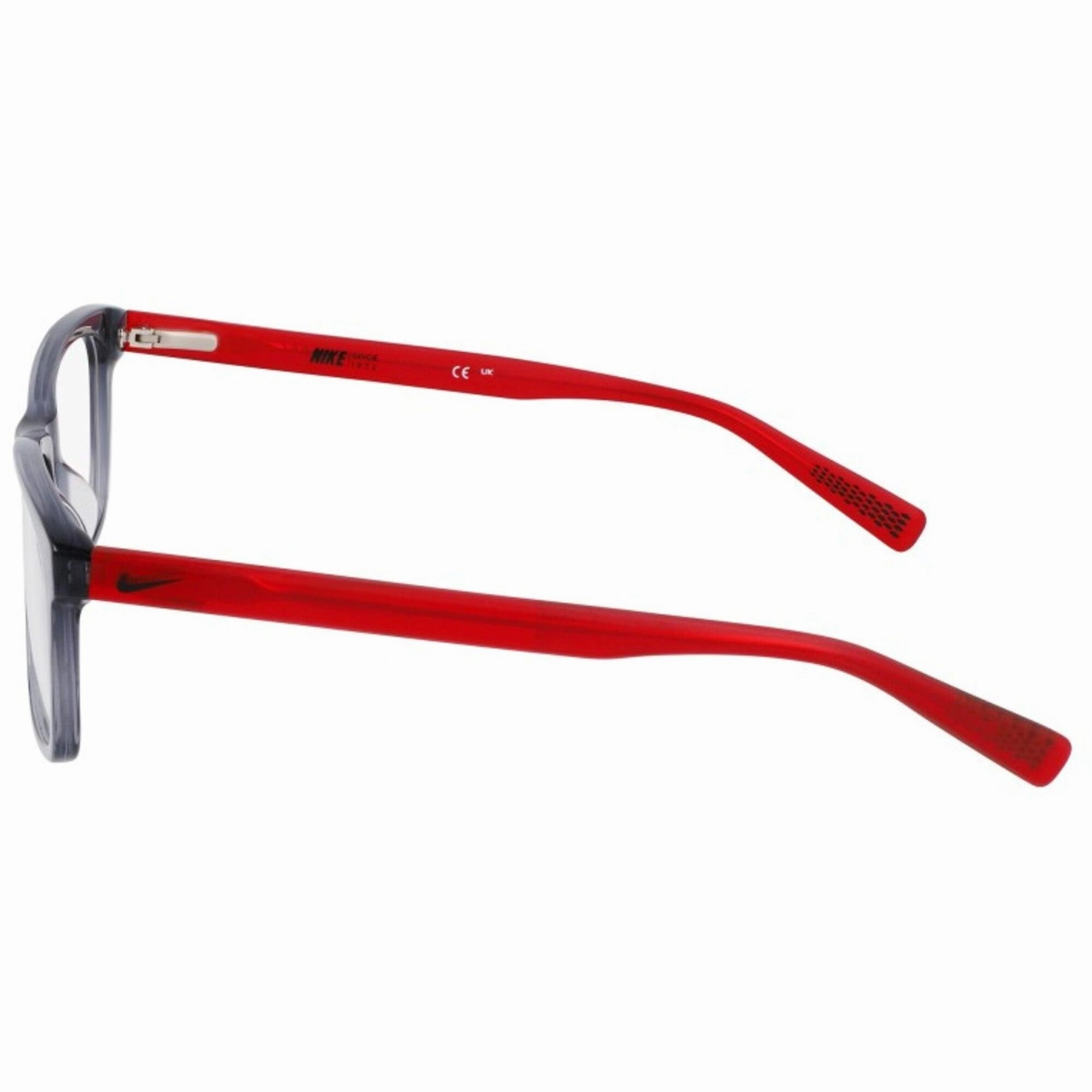Nike Unisex Eyeglasses - Anthracite/Red Plastic Square Frame Demo Lens | NIKE 5538 70
