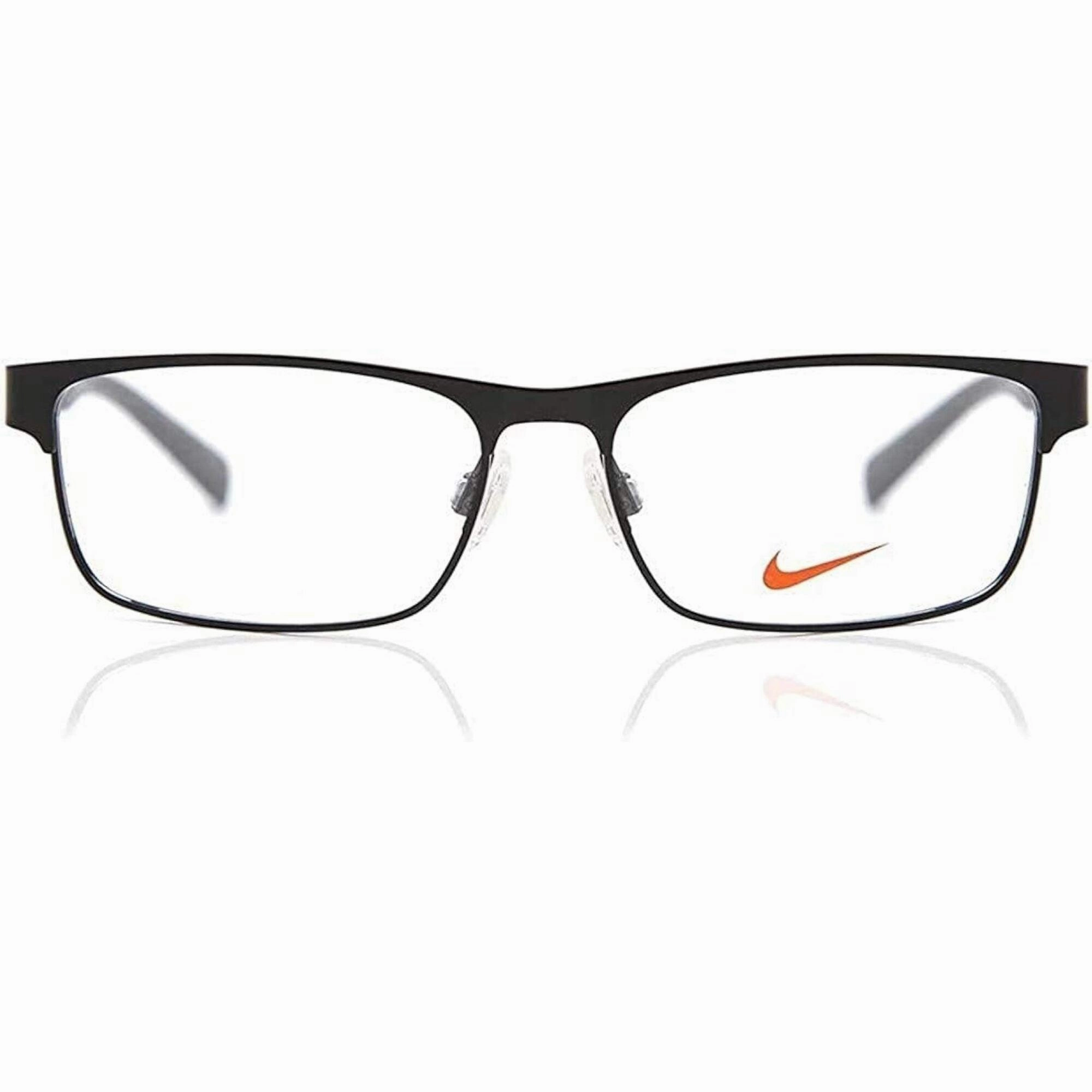 Nike Unisex Eyeglasses - Black Full Rim Rectangular Frame Demo Lens | NIKE 5574 1