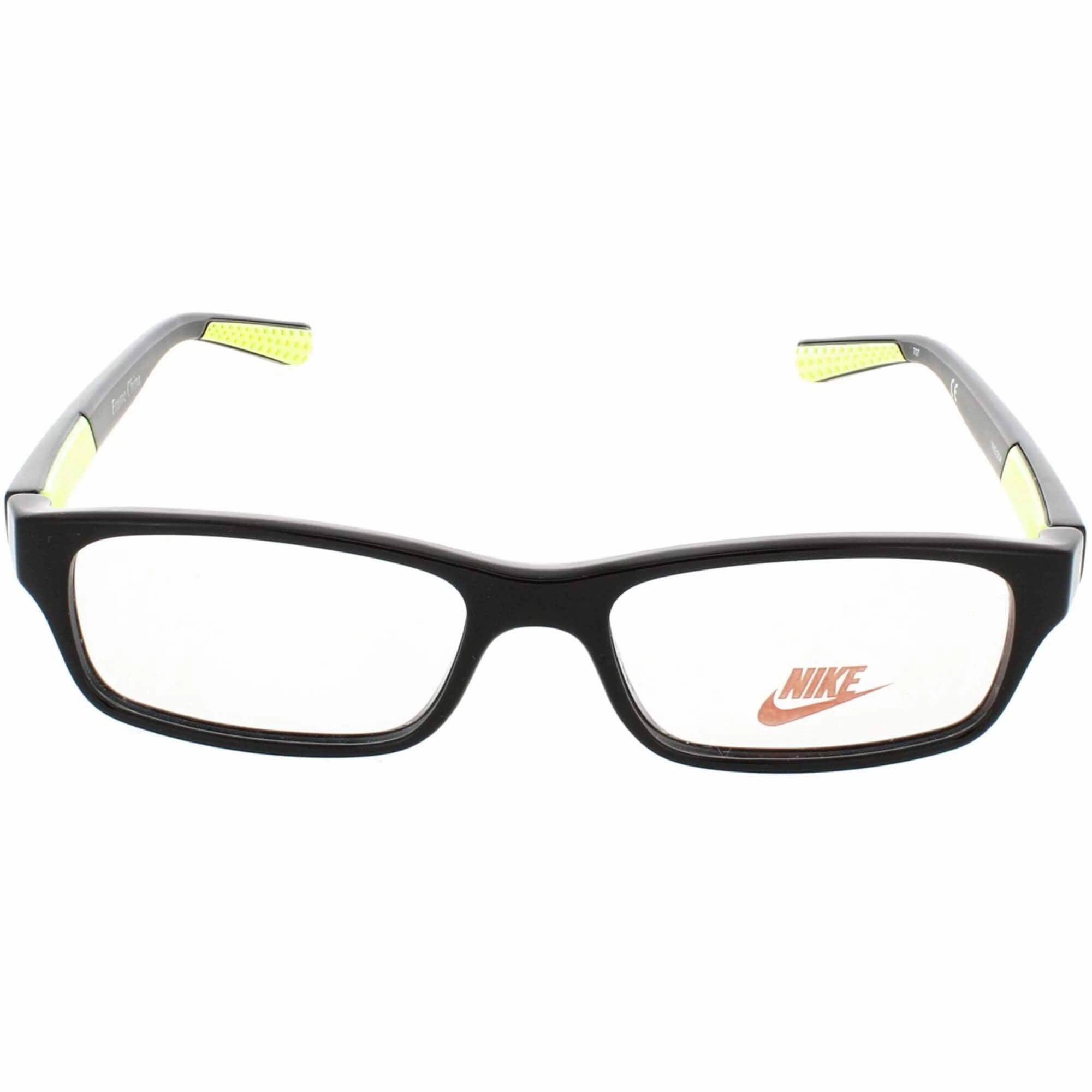 Nike Unisex Eyeglasses - Black Volt Plastic Rectangular Frame Demo Lens | NIKE 5534 15
