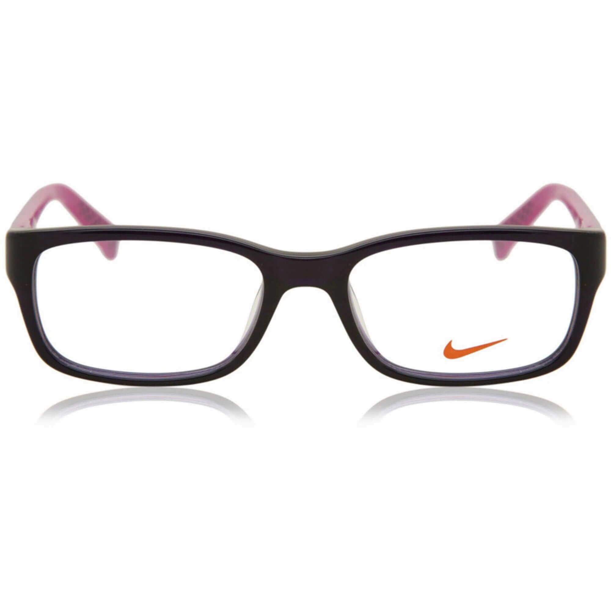 Nike Unisex Eyeglasses - Concord Fuchsia Plastic Rectangular Frame | NIKE 5513 515