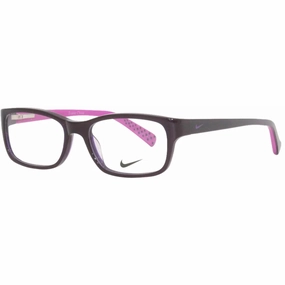 Nike Unisex Eyeglasses - Concord Fuchsia Plastic Rectangular Frame | NIKE 5513 515