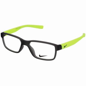 Nike Unisex Eyeglasses - Dark Grey Plastic Rectangular Frame Demo Lens | NIKE 5092 30