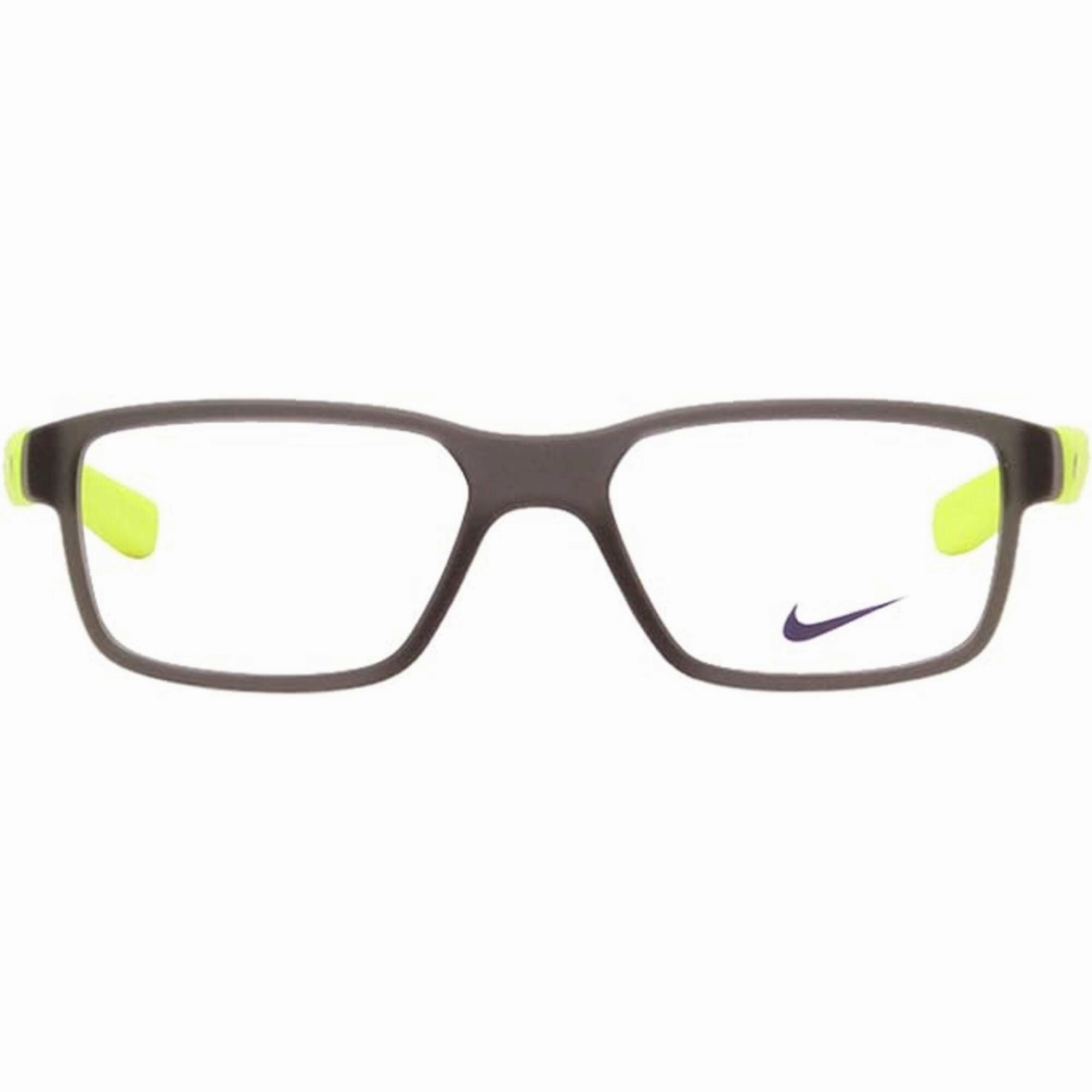 Nike Unisex Eyeglasses - Dark Grey Plastic Rectangular Frame Demo Lens | NIKE 5092 30