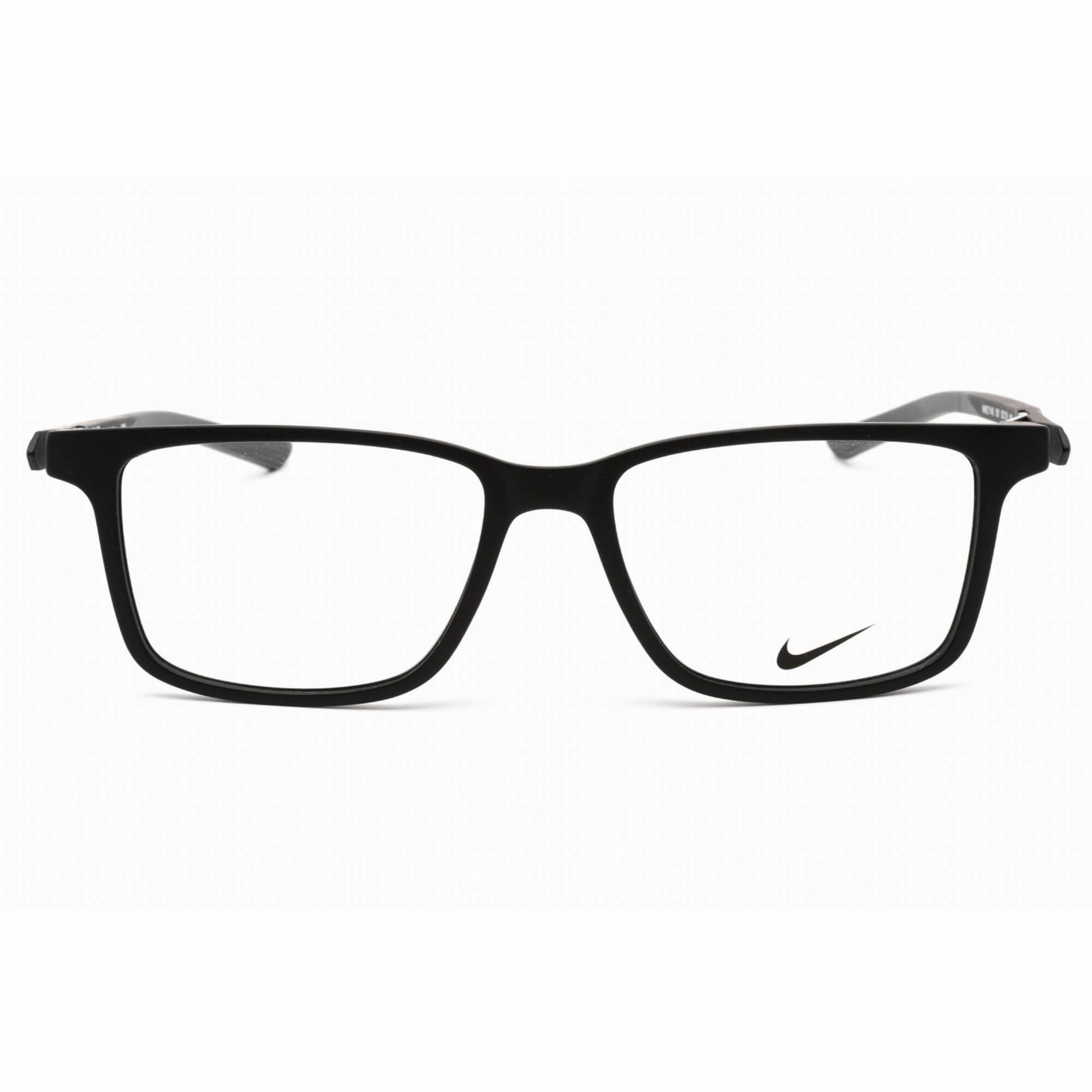Nike Unisex Eyeglasses - Full Rim Matte Black Rectangular Shape Frame | NIKE 7145 001