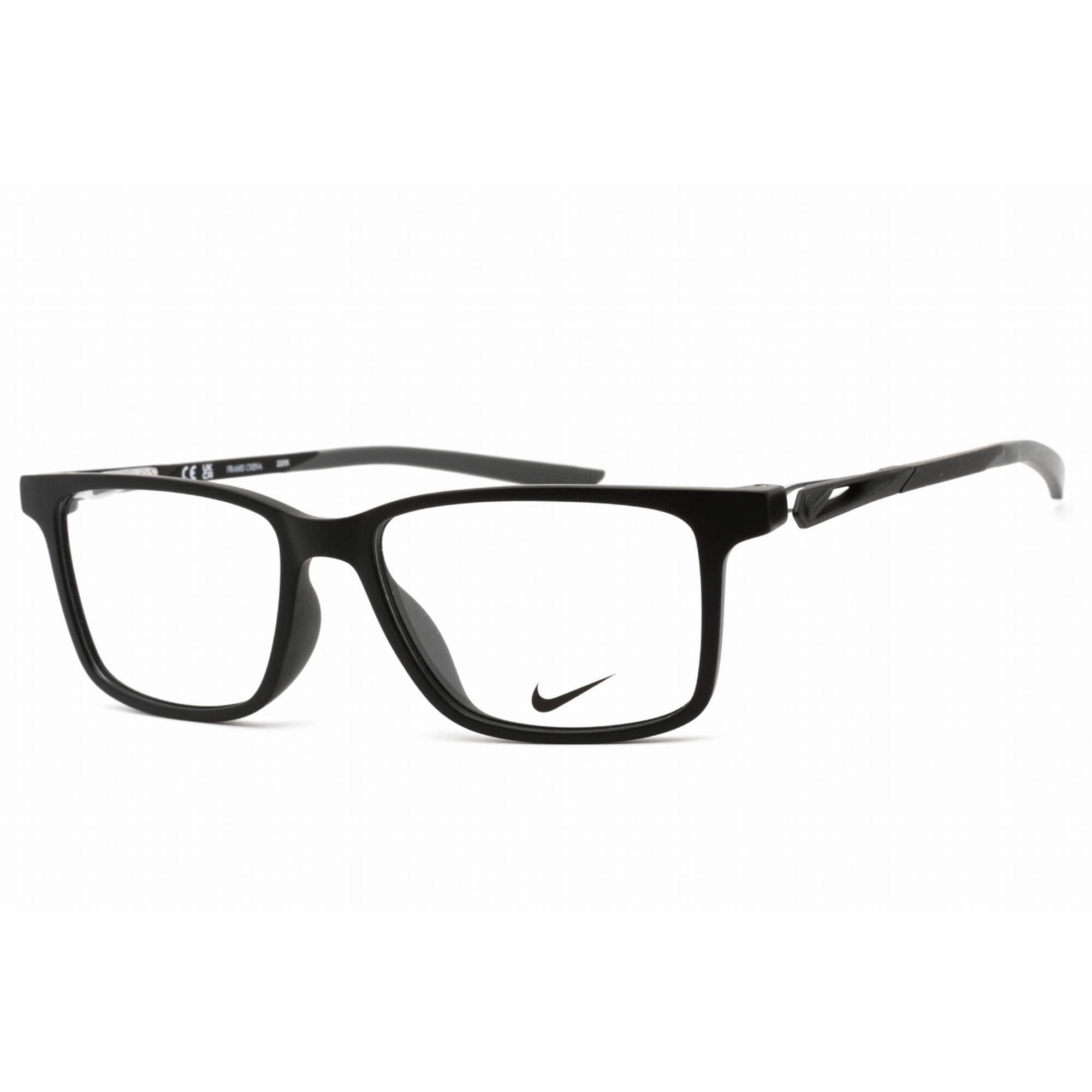 Nike Unisex Eyeglasses - Full Rim Matte Black Rectangular Shape Frame | NIKE 7145 001