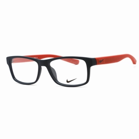 Nike Unisex Eyeglasses - Full Rim Matte Obsidian/Gym Red Plastic Frame | NIKE 7123 404