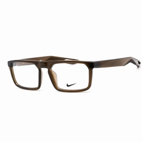 Nike Unisex Eyeglasses - Full Rim Rectangular Ironstone Plastic Frame | NIKE 7306 090