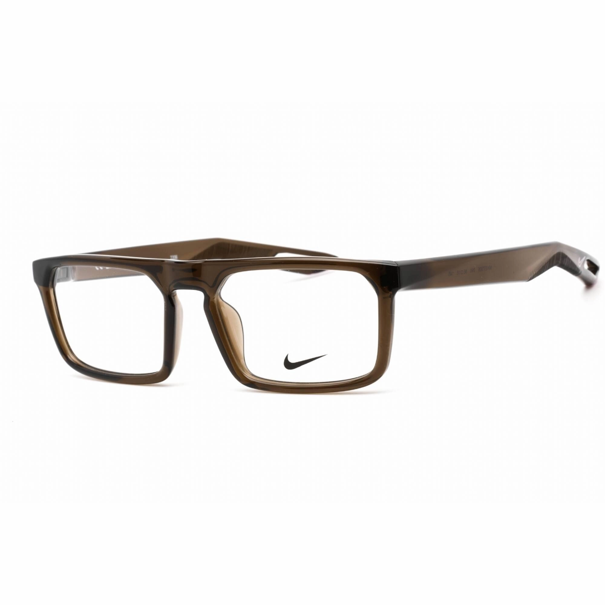 Nike Unisex Eyeglasses - Full Rim Rectangular Ironstone Plastic Frame | NIKE 7306 090