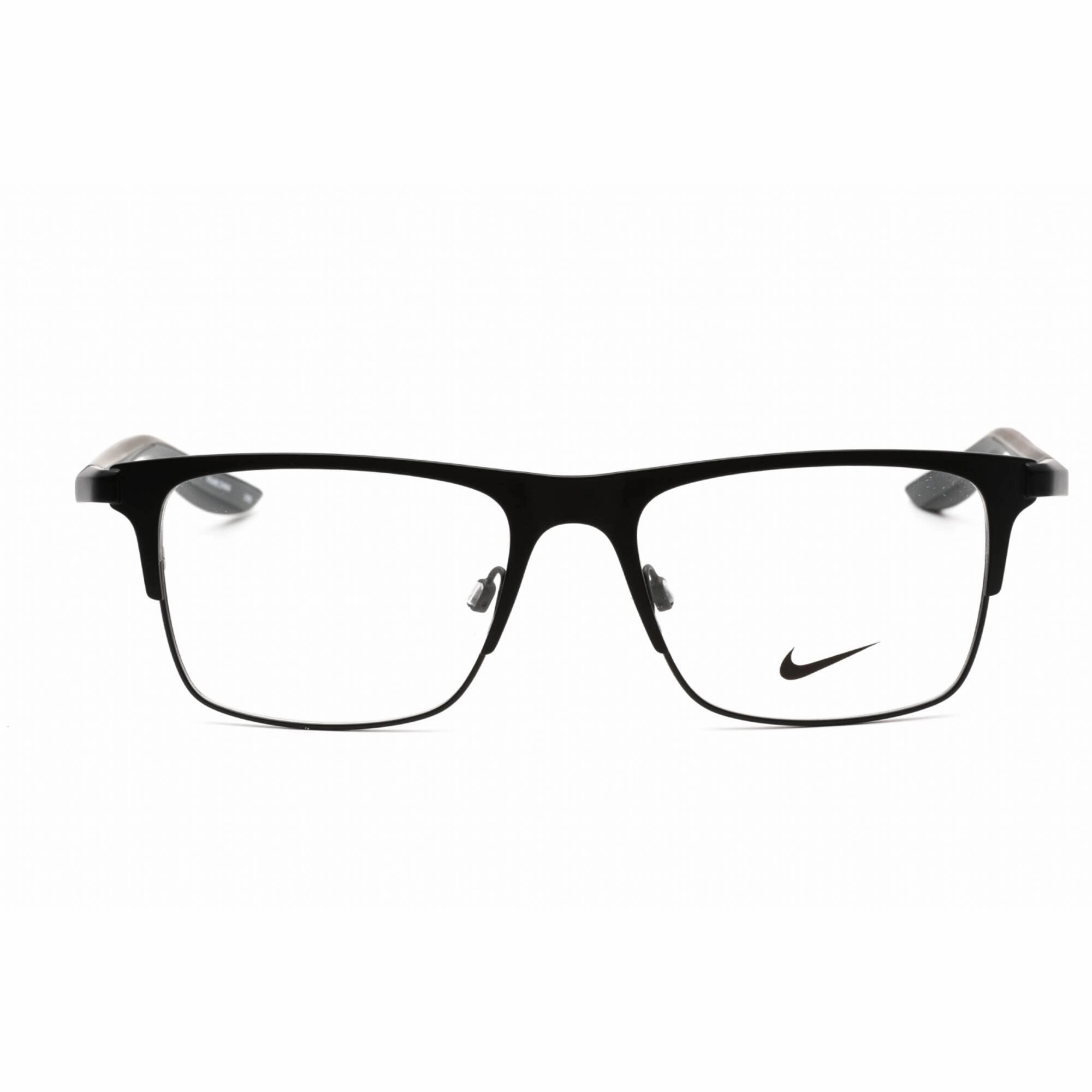 Nike Unisex Eyeglasses - Full Rim Rectangular Satin Black Metal Frame | NIKE 8150 001