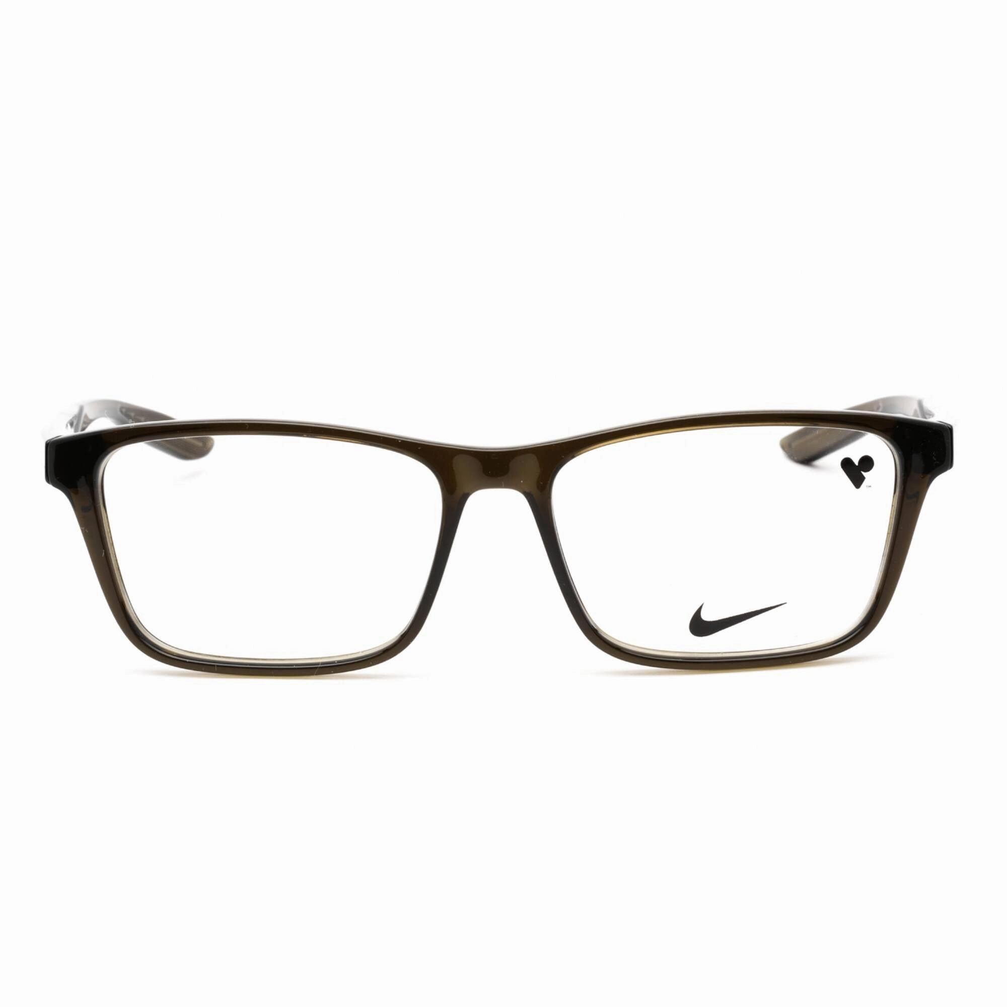 Nike Unisex Eyeglasses - Full Rim Rough Green Rectangular Plastic | NIKE 7304 316