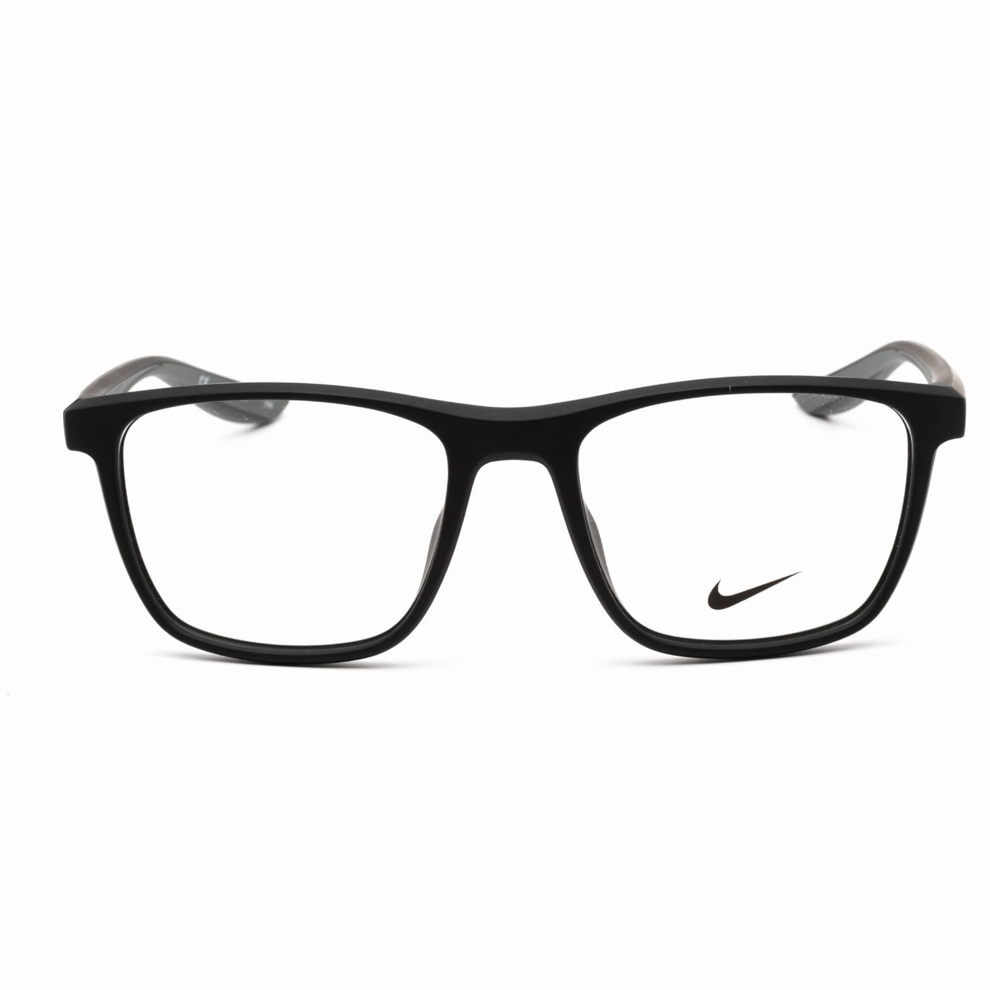 Nike Unisex Eyeglasses - Full Rim Square Matte Black Plastic Frame | NIKE 7038 001