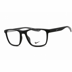 Nike Unisex Eyeglasses - Full Rim Square Matte Black Plastic Frame | NIKE 7038 001