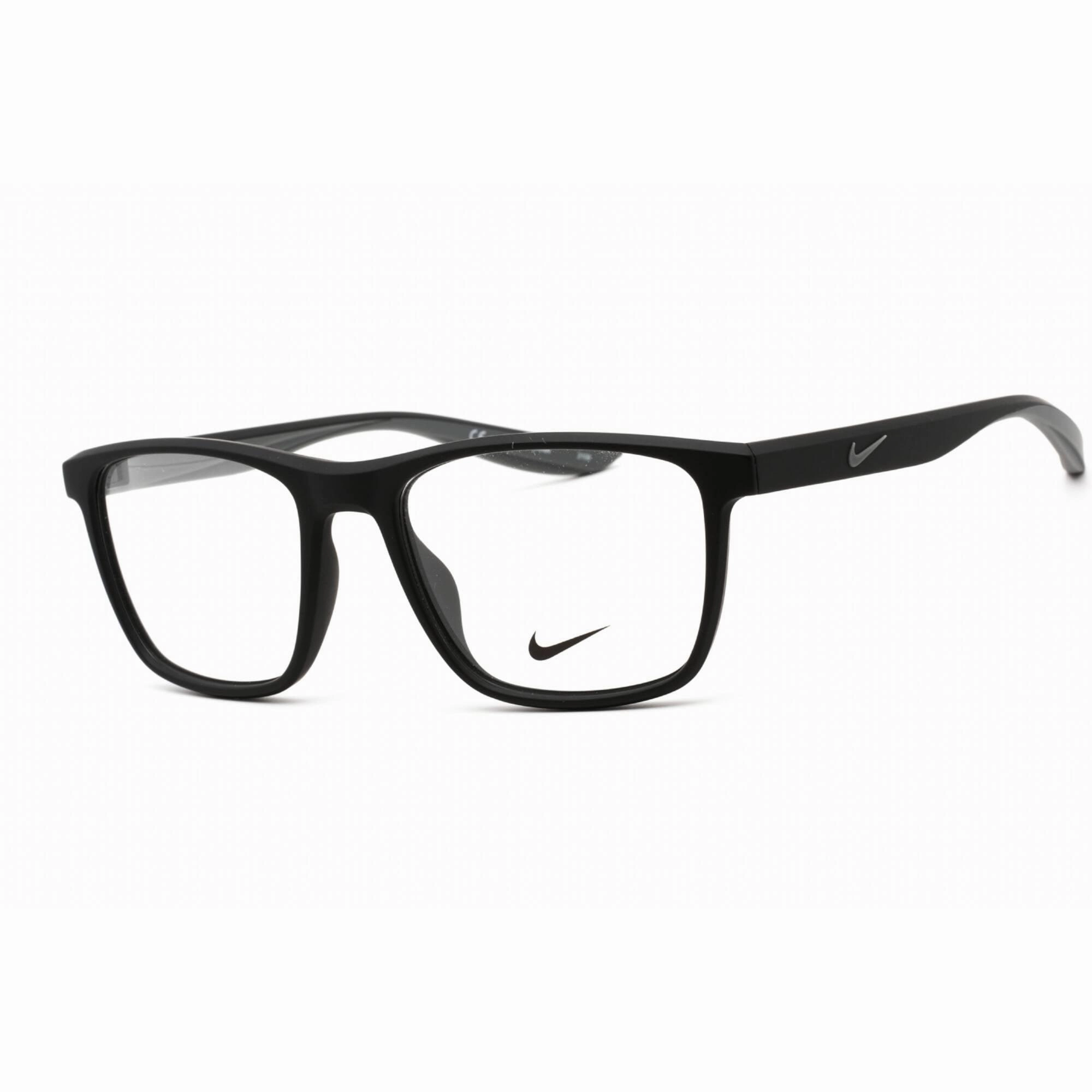 Nike Unisex Eyeglasses - Full Rim Square Matte Black Plastic Frame | NIKE 7038 001