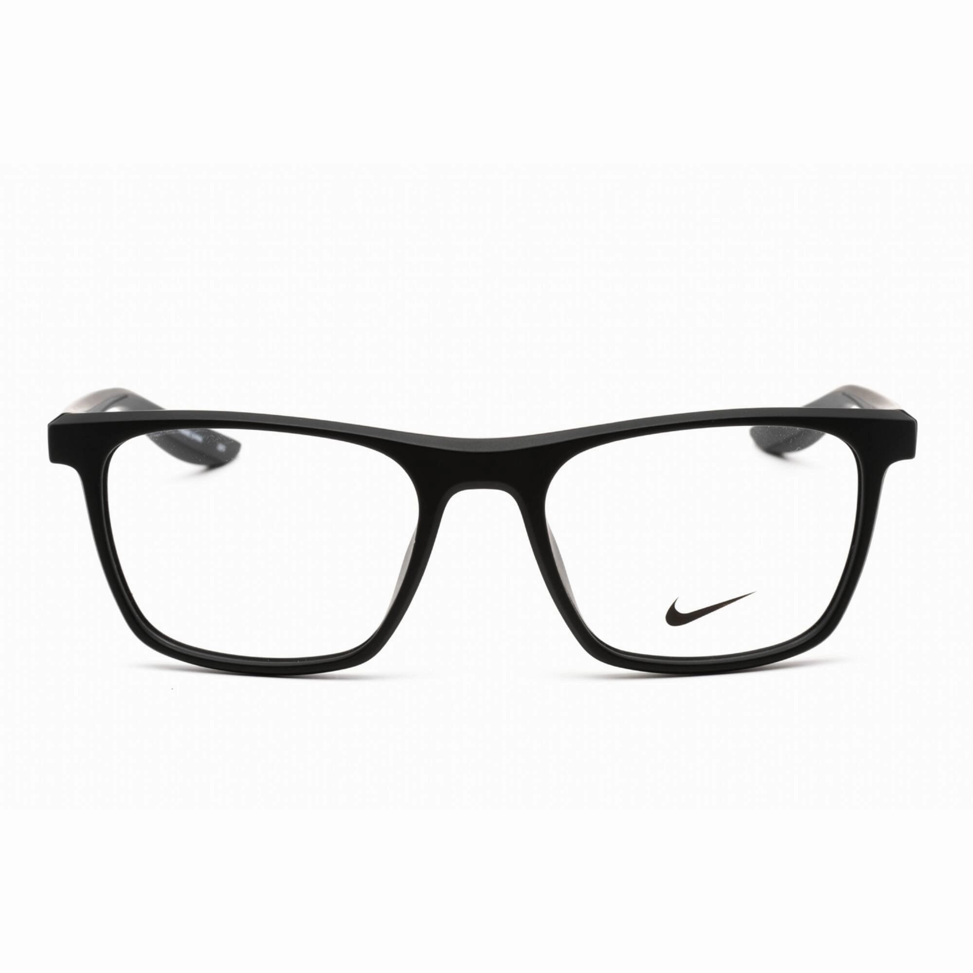 Nike Unisex Eyeglasses - Full Rim Square Matte Black Plastic Frame | NIKE 7039 001