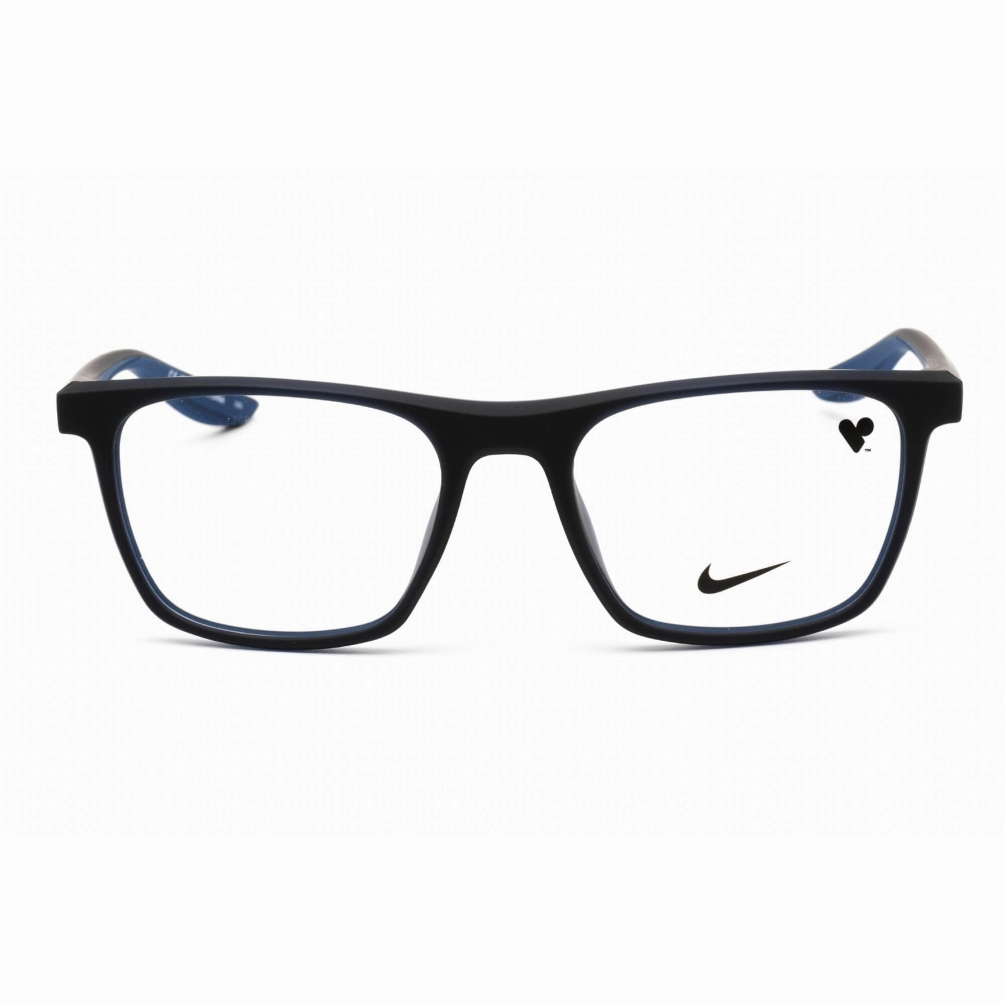 Nike Unisex Eyeglasses - Full Rim Square Matte Obsidian Plastic Frame | NIKE 7039 411