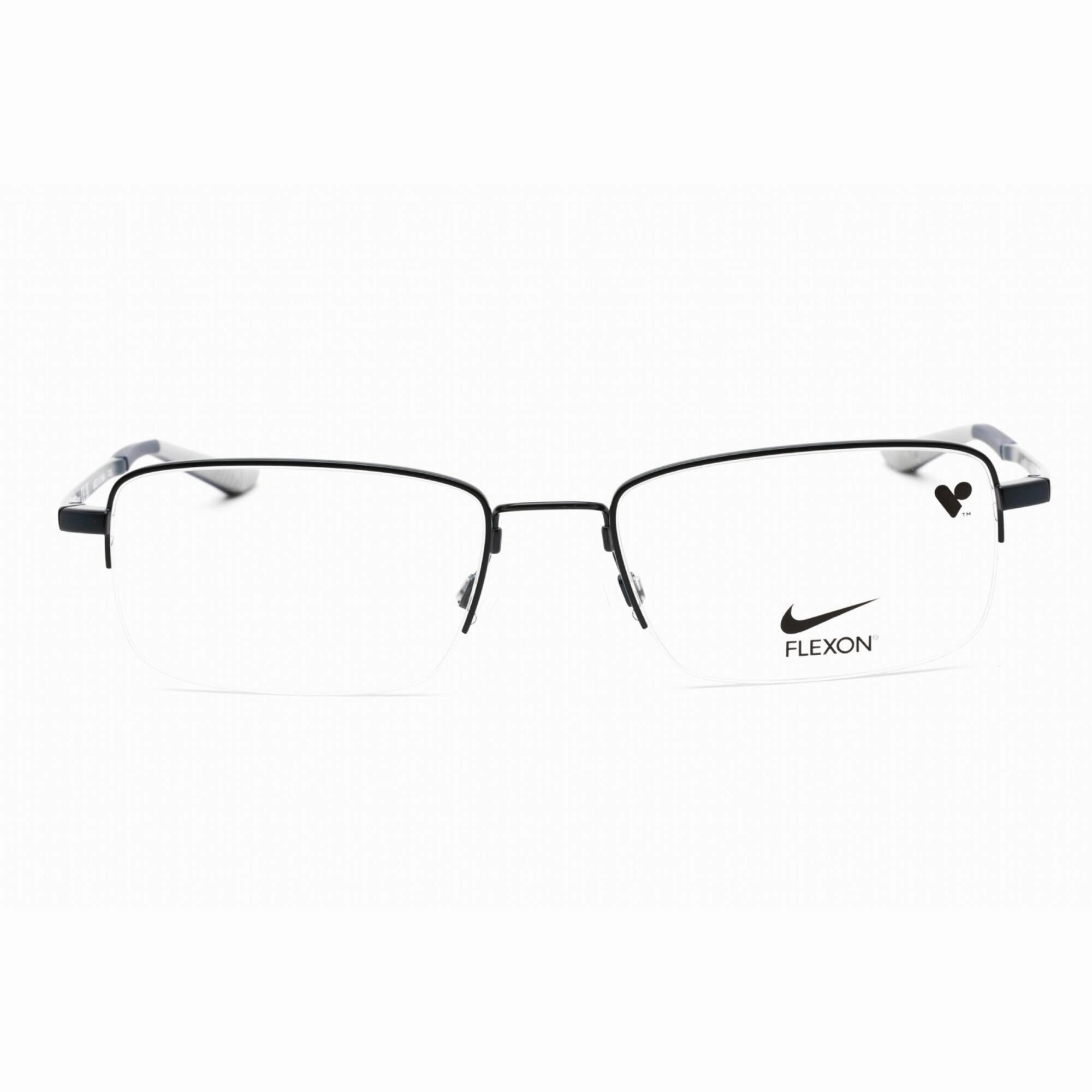 Nike Unisex Eyeglasses - Half Rim Satin Navy/Midnight Navy Metal Frame | NIKE 4306 401