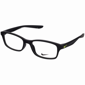 Nike Unisex Eyeglasses - Matt Black Plastic Rectangular Frame Demo Lens | NIKE 5005 1