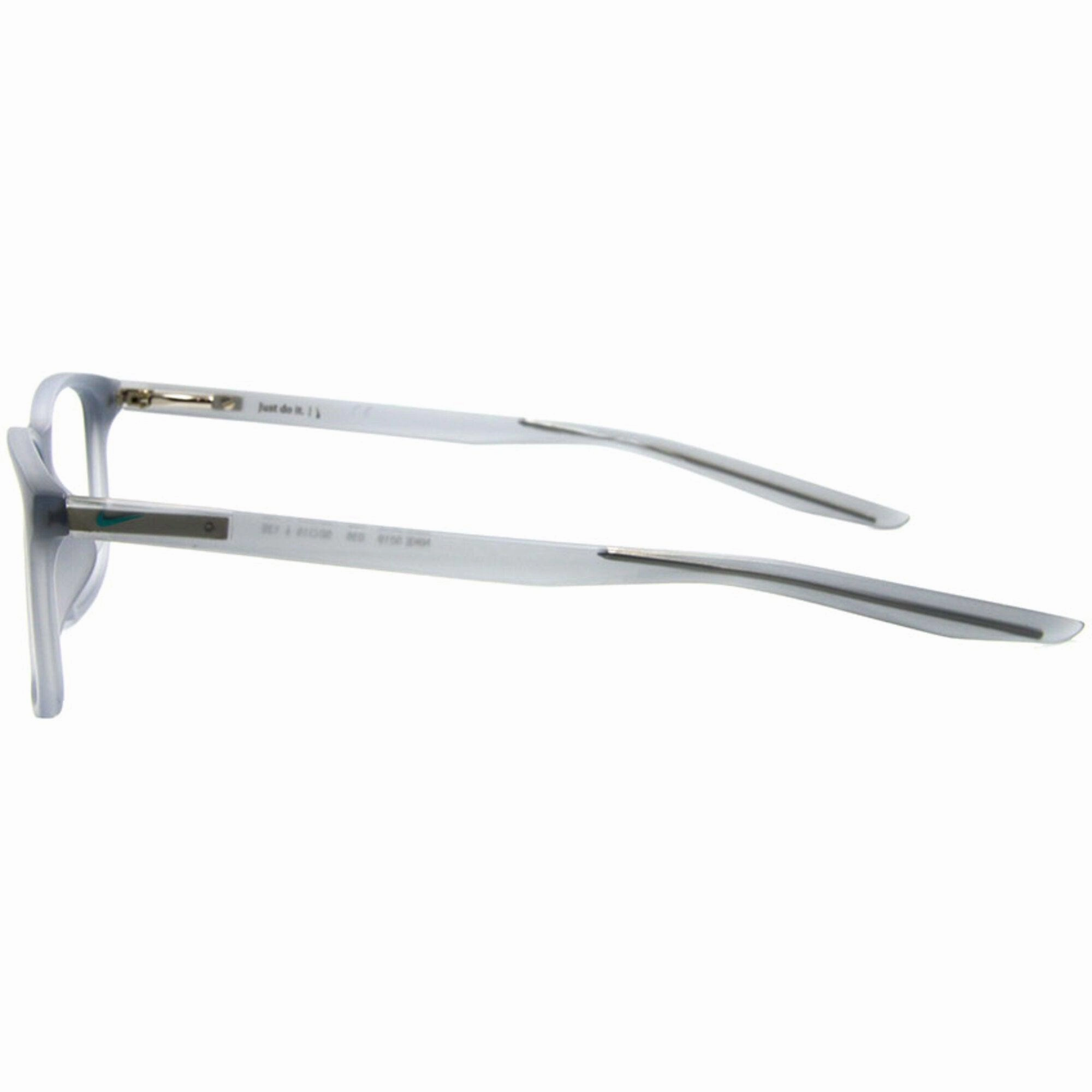 Nike Unisex Eyeglasses - Matt Cool Grey Plastic Square Frame Demo Lens | NIKE 5019 35