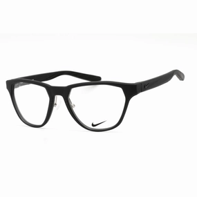 Nike Unisex Eyeglasses - Matte Black Plastic Geometric Shape Frame | NIKE 7400 001