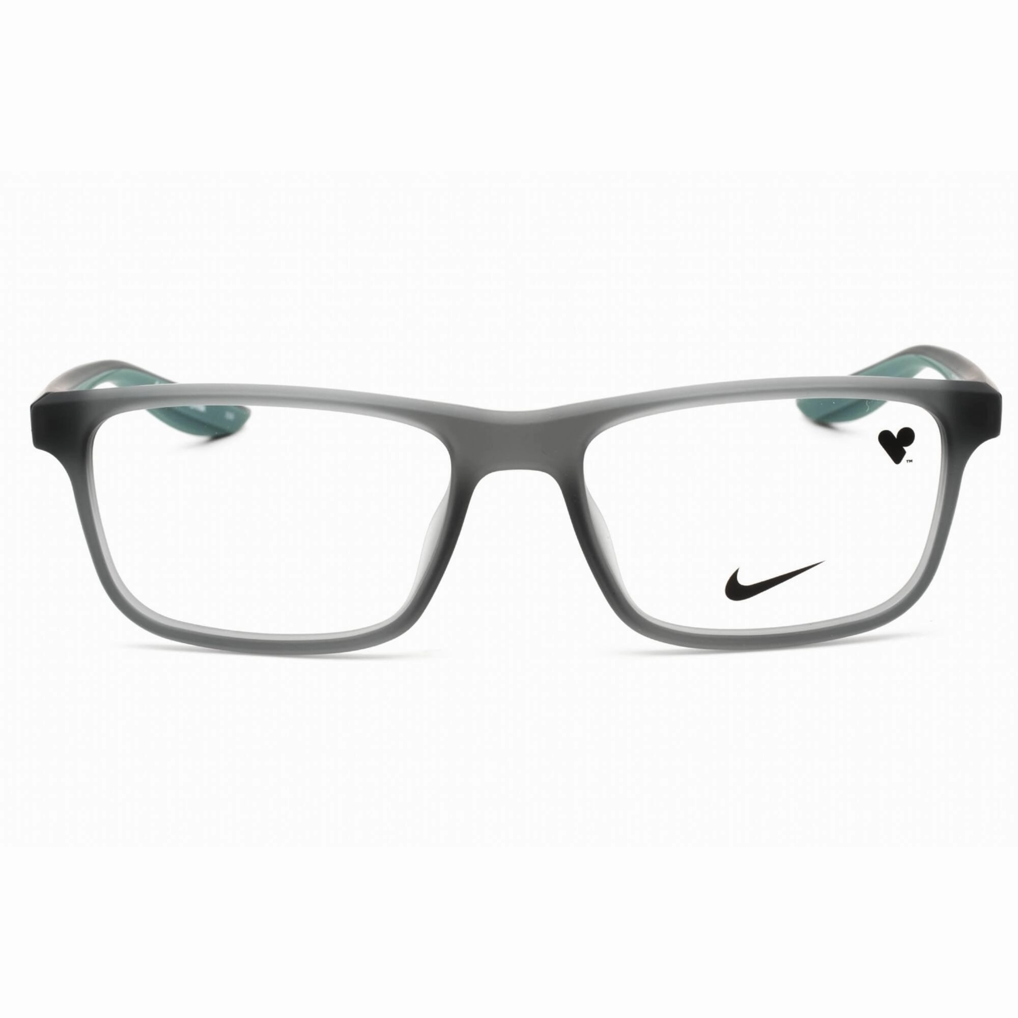 Nike Unisex Eyeglasses - Matte Dark Grey Plastic Rectangular Frame | NIKE 7046 034