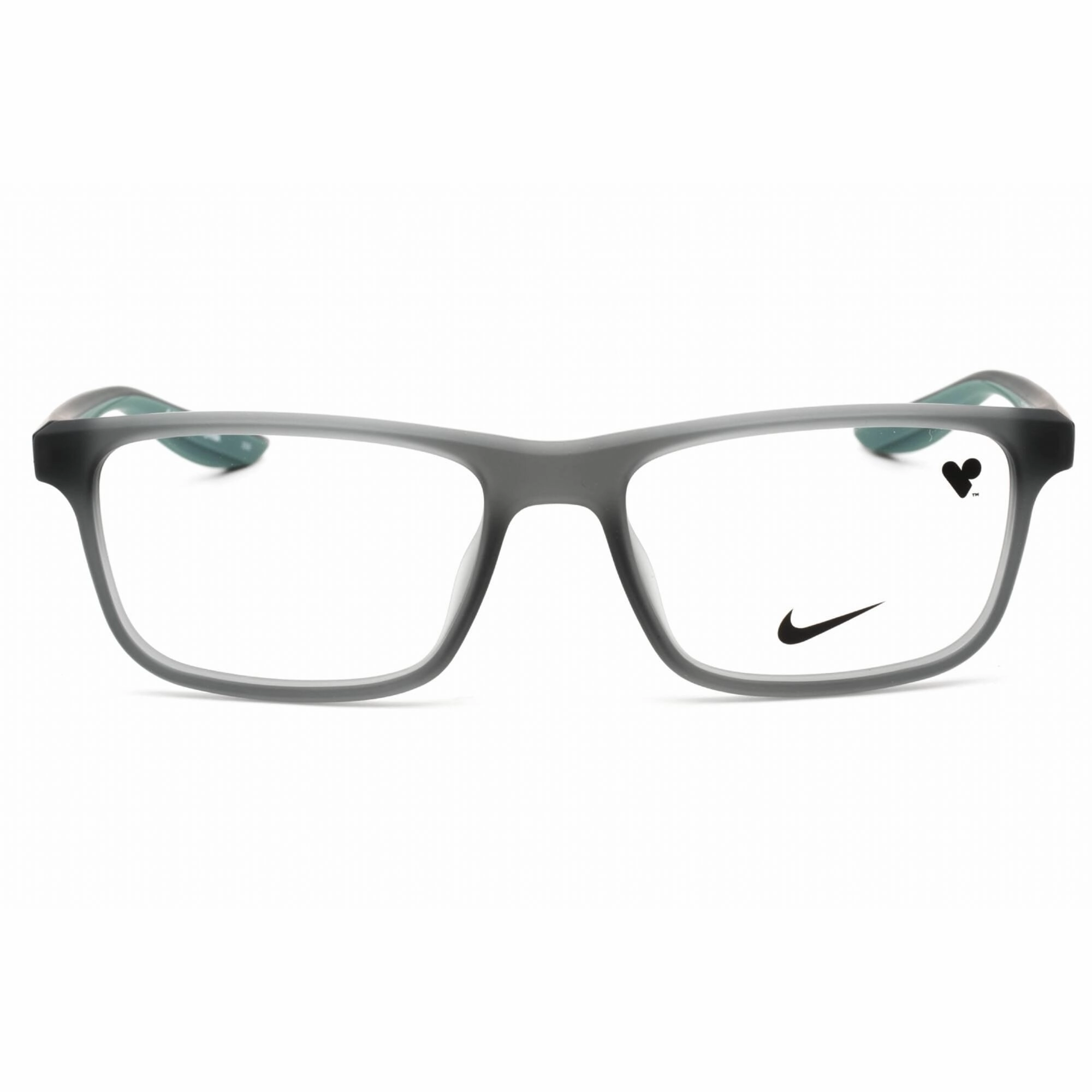 Nike Unisex Eyeglasses - Matte Dark Grey Plastic Rectangular Frame | NIKE 7046 034