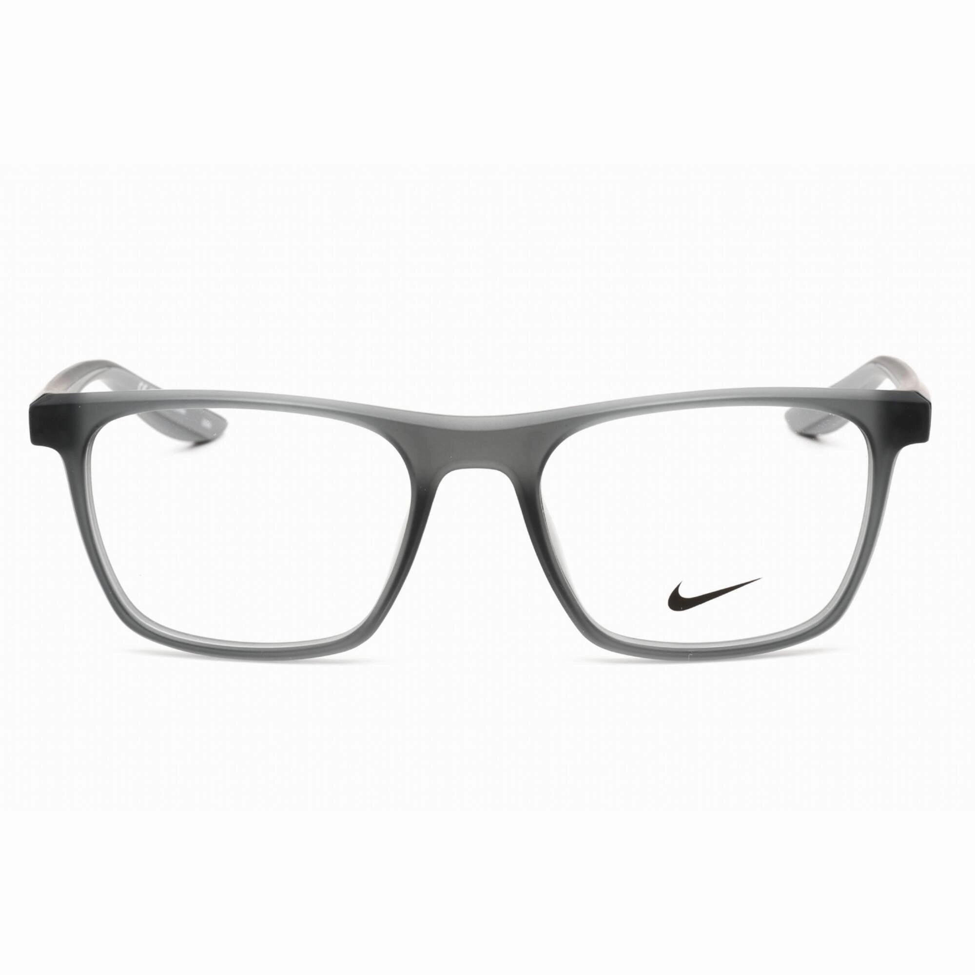 Nike Unisex Eyeglasses - Matte Dark Grey Rectangular Plastic Frame | NIKE 7039 034