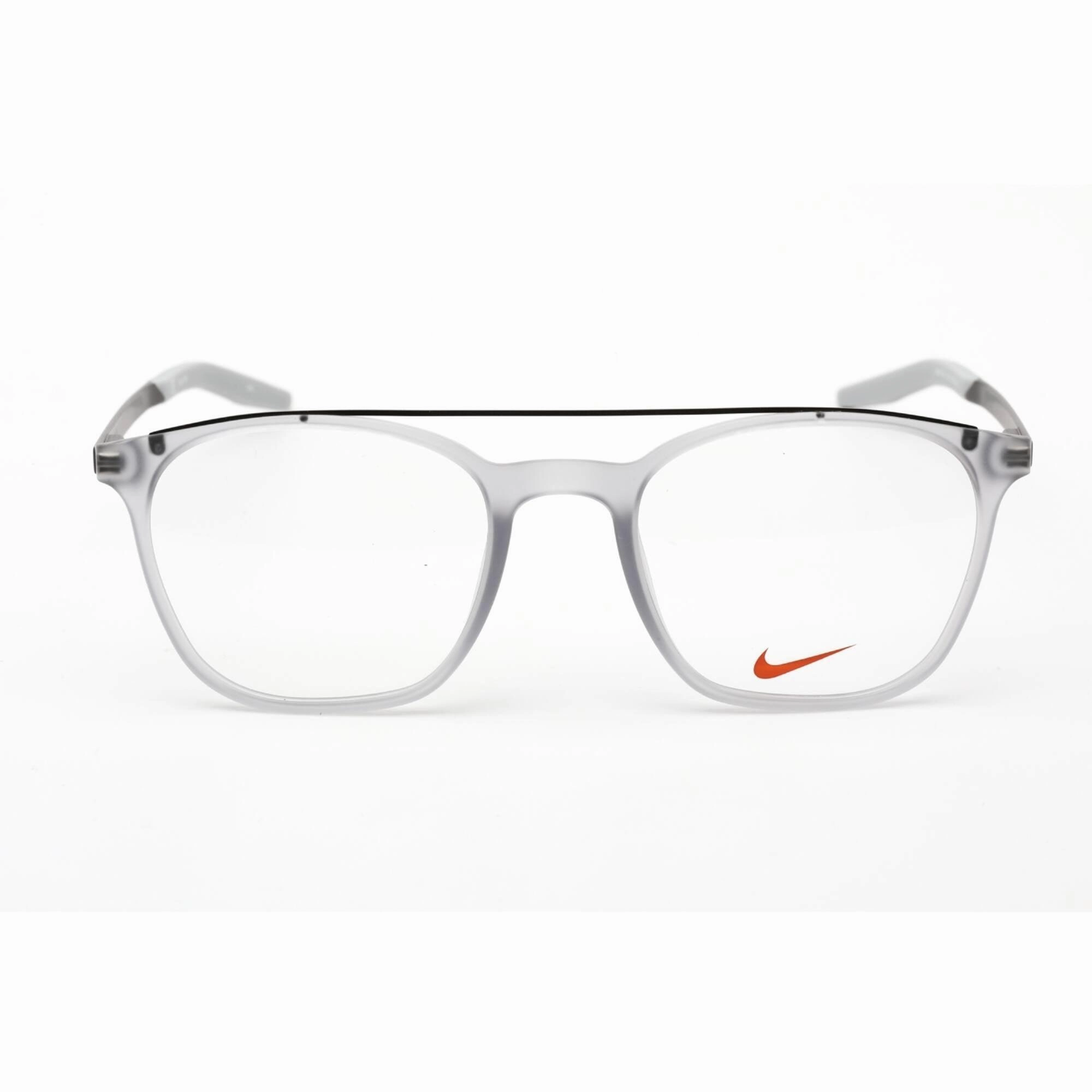 Nike Unisex Eyeglasses - Matte Wolf Grey Plastic Square Shape Frame | Nike 7281 032