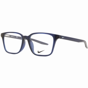 Nike Unisex Eyeglasses - Midnight Navy Plastic Square Frame Demo Lens | NIKE 5018 403