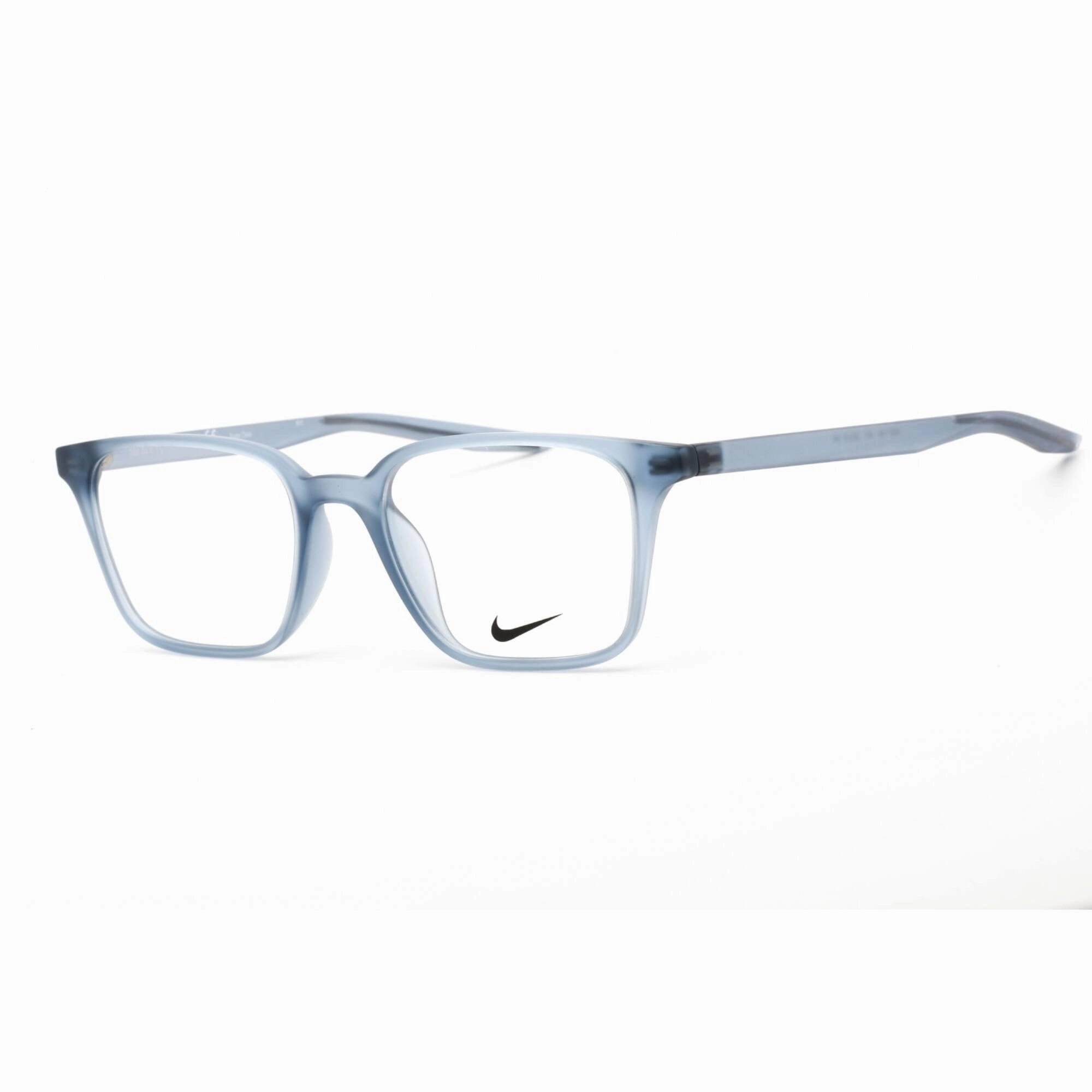 Nike Unisex Eyeglasses - Rectangular Matte Ocean Fog Plastic Frame | Nike 7126 401