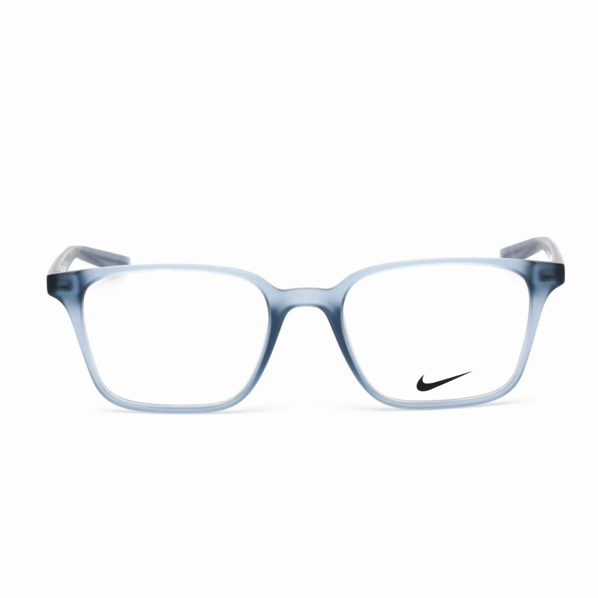 Nike Unisex Eyeglasses - Rectangular Matte Ocean Fog Plastic Frame | Nike 7126 401