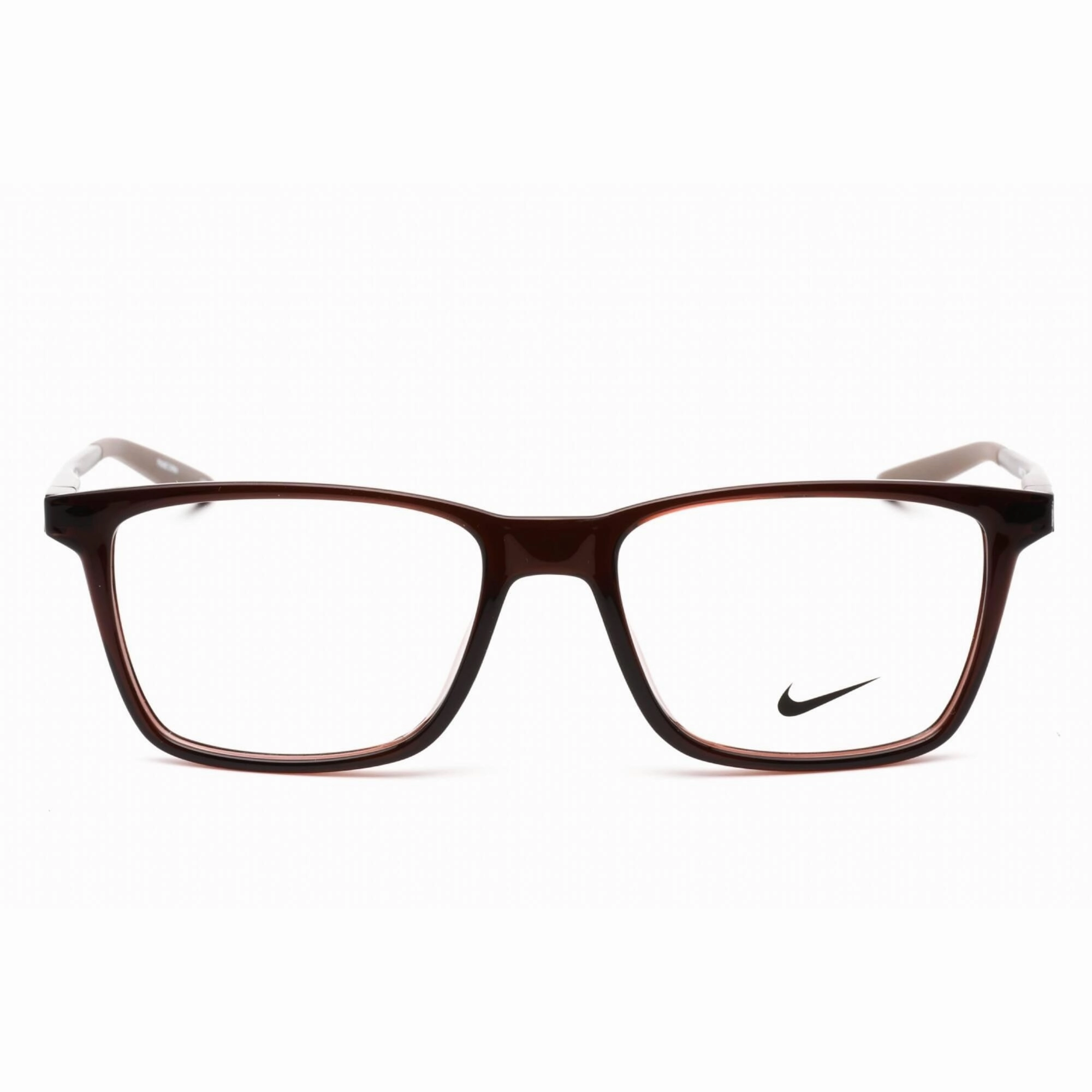 Nike Unisex Eyeglasses - Rectangular Shape Brown Basalt Plastic Frame | NIKE 7286 201