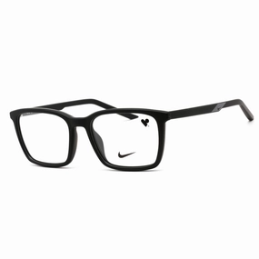 Nike Unisex Eyeglasses - Rectangular Shape Matte Black Plastic Frame | NIKE 7256 001