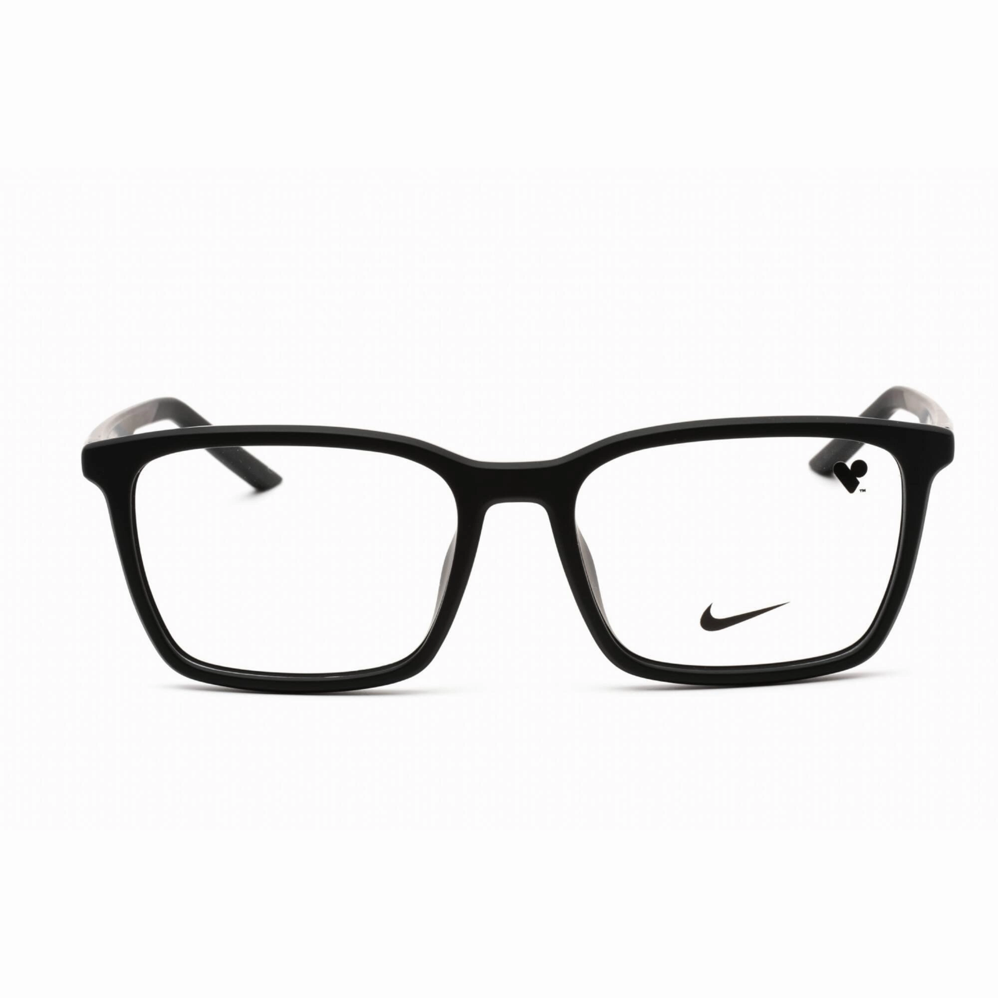 Nike Unisex Eyeglasses - Rectangular Shape Matte Black Plastic Frame | NIKE 7256 001